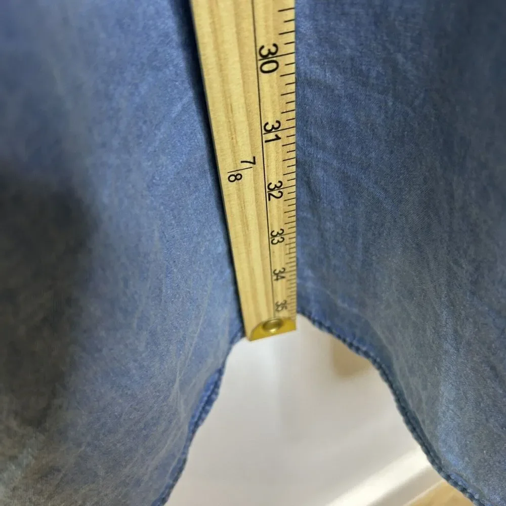 Girl Speed Limit‎ MPH Button Down Denim Dress Waist Tie